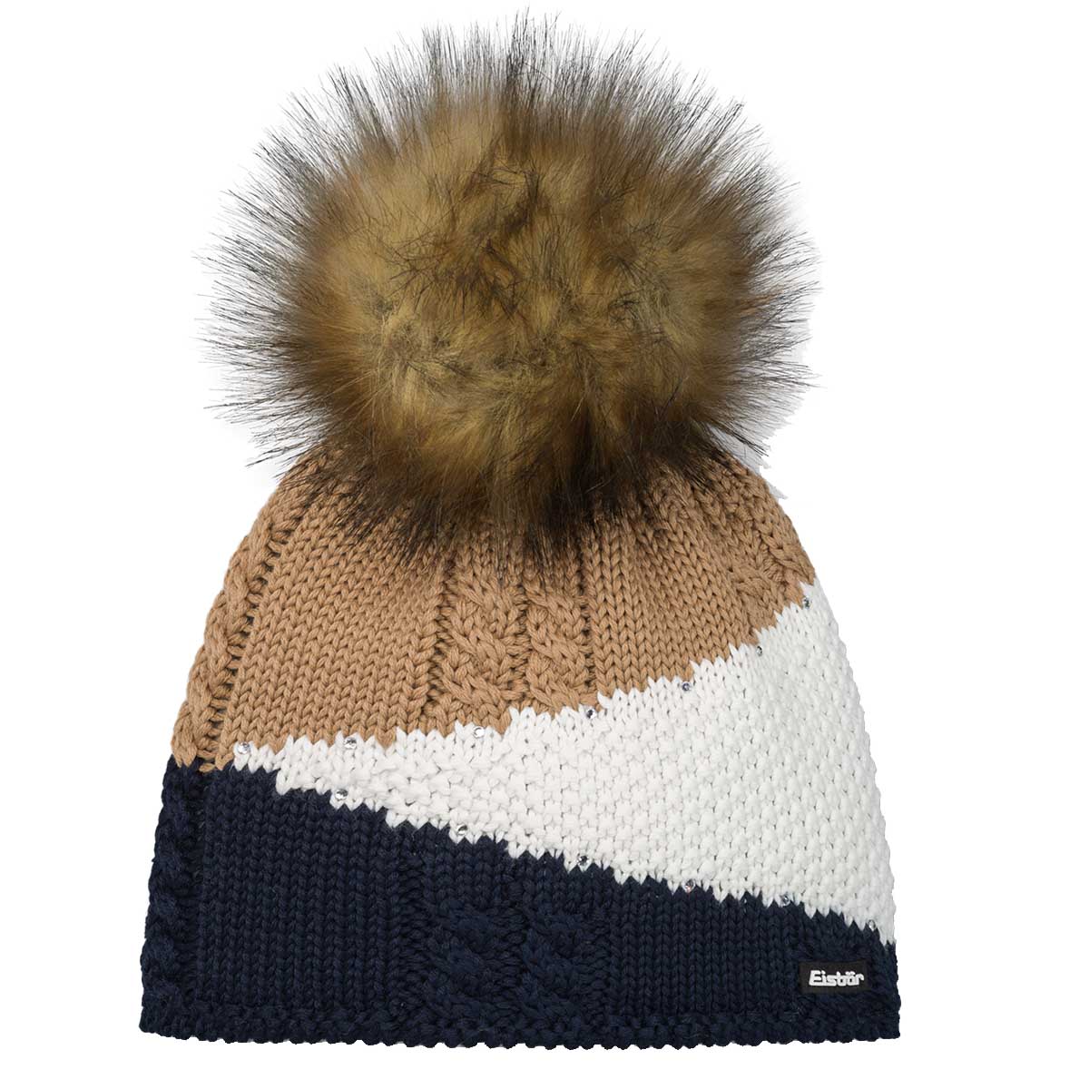 Eisbär Eden Lux Crystal Mütze Damen | braun | Größe STK