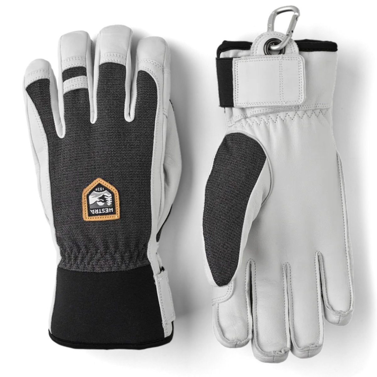 Hestra Army Leather Patrol 5-finger Handschuhe Herren | grau | Größe 10