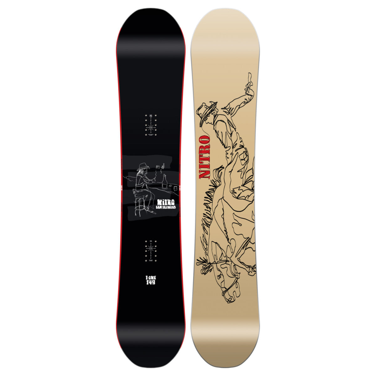 Nitro T1 X Sam Taxwood Snowboard (2026/2027) | schwarz | Größe 152