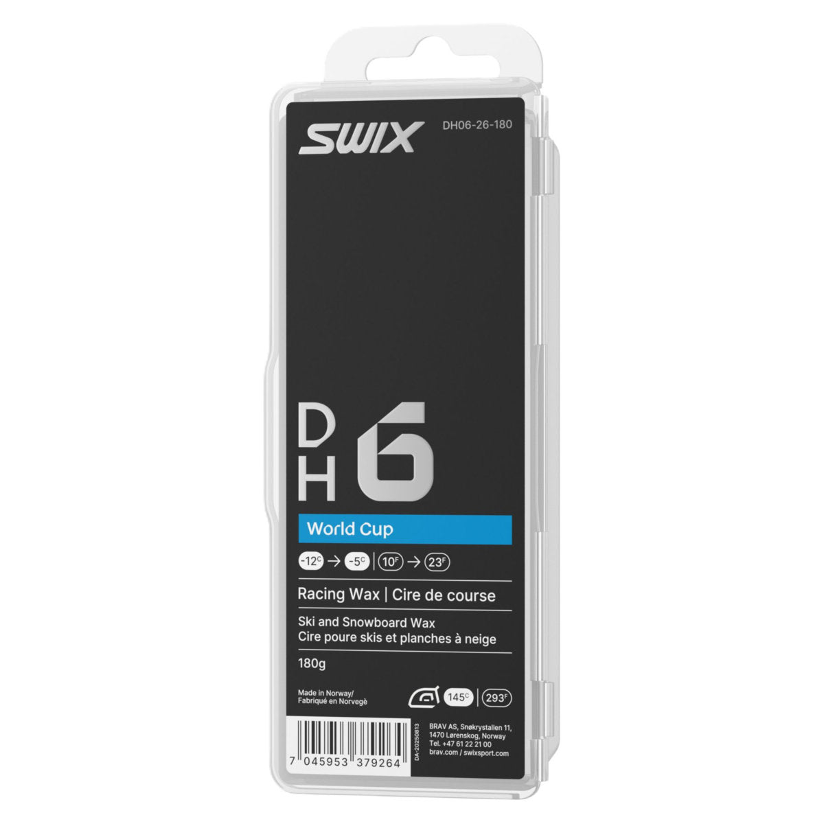 Swix DH6 World Cup Racing Wax (-5°C/-12°C) 180g Skiwachs