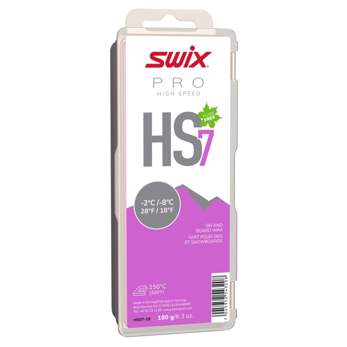 Swix HS7 Violet(-2°C/-8°C) 180g Skiwachs