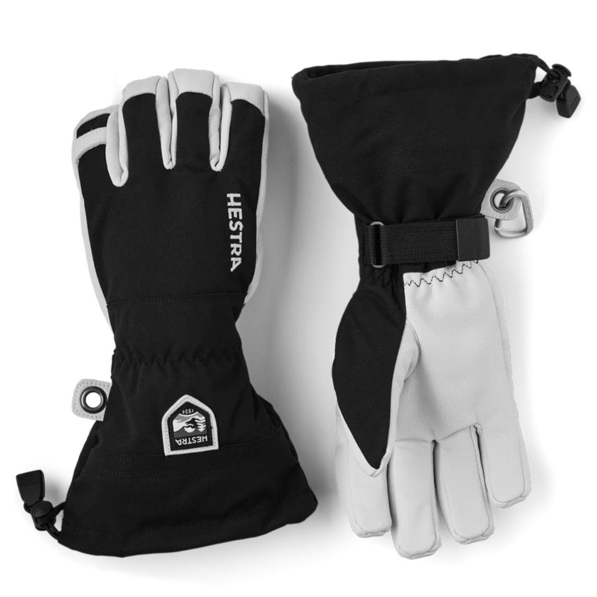 Hestra Army Leather Heli Ski 5-finger Handschuhe Herren | schwarz | Größe 10