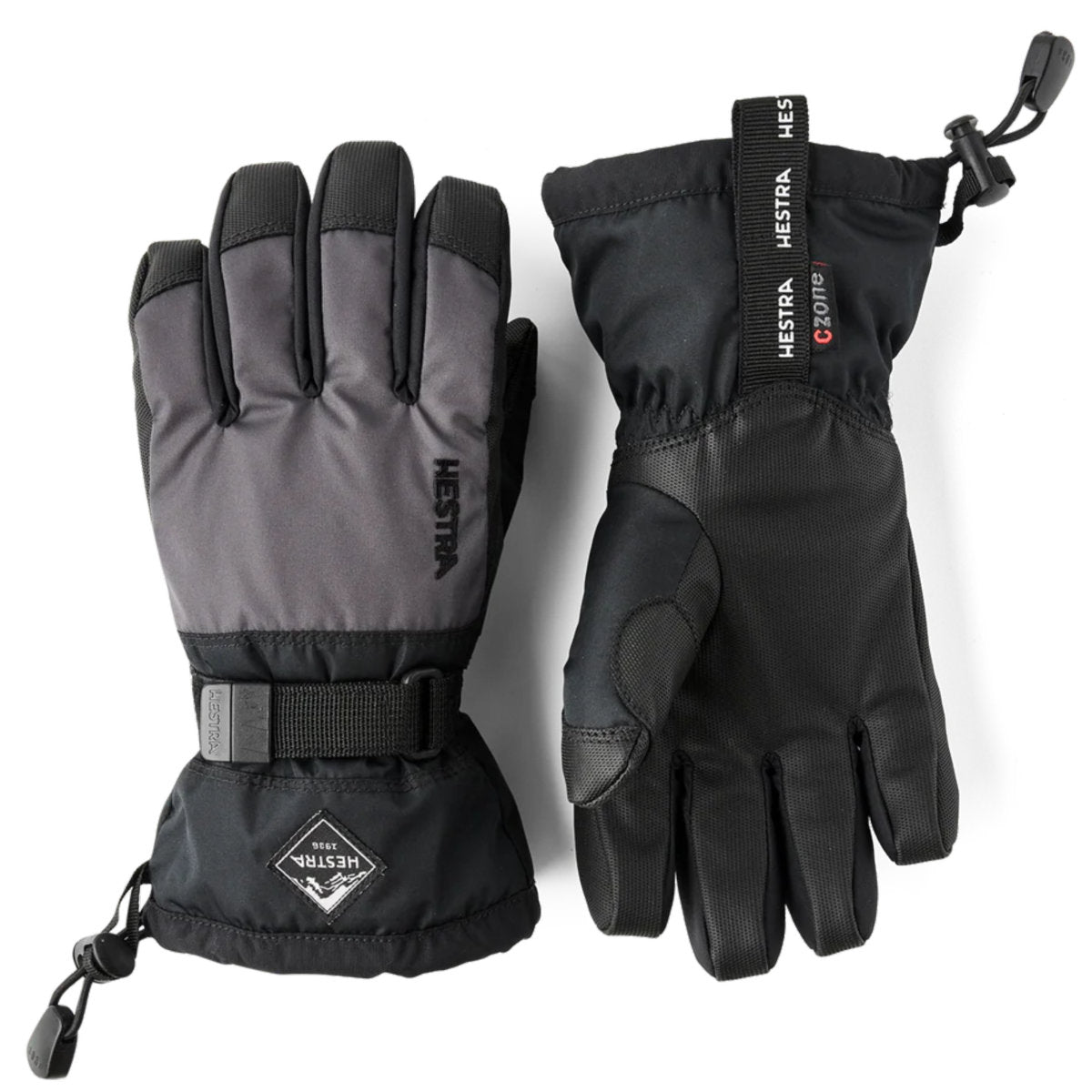 Hestra Gauntlet CZone JR 5-finger Handschuhe Kinder | schwarz | Größe 3