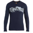 Icebreaker Merino 200 Oasis LS Crewe Remarkables Herren | blau | Größe L