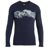 Icebreaker Merino 200 Oasis LS Crewe Remarkables Herren | blau | Größe L