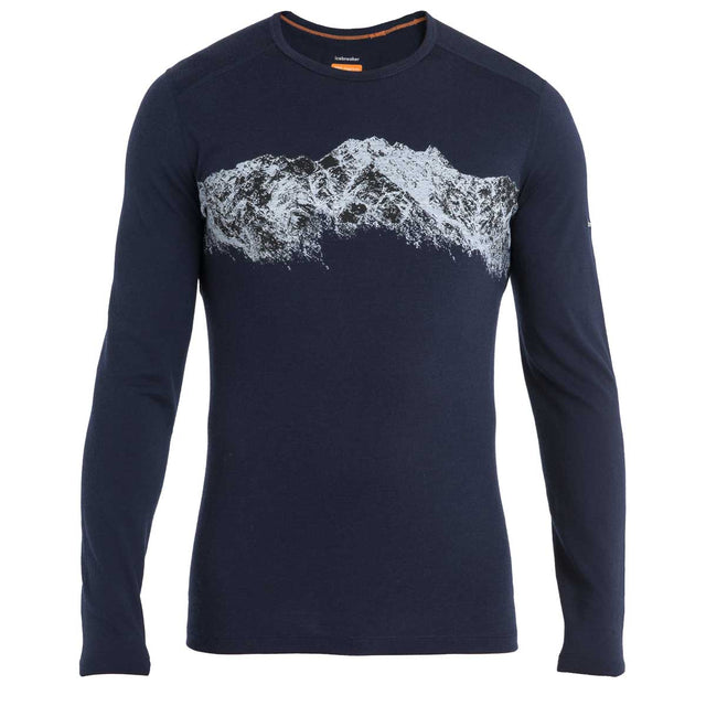 Icebreaker Merino 200 Oasis LS Crewe Remarkables Herren | blau | Größe L