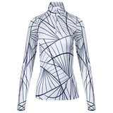 Kjus Kinetic Print Half-Zip Midlayer Damen | blau | Größe L