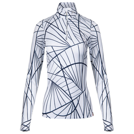 Kjus Kinetic Print Half-Zip Midlayer Damen | blau | Größe L