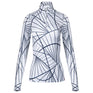 Kjus Kinetic Print Half-Zip Midlayer Damen | blau | Größe L