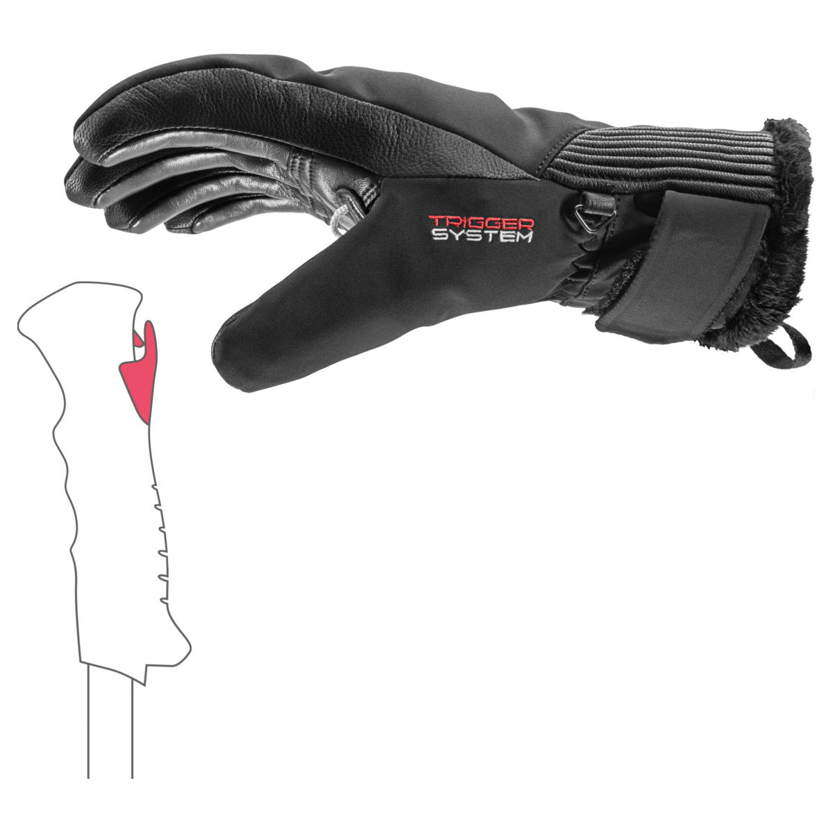 Leki Vallarta 3D Handschuhe Damen | schwarz | Größe 6,5