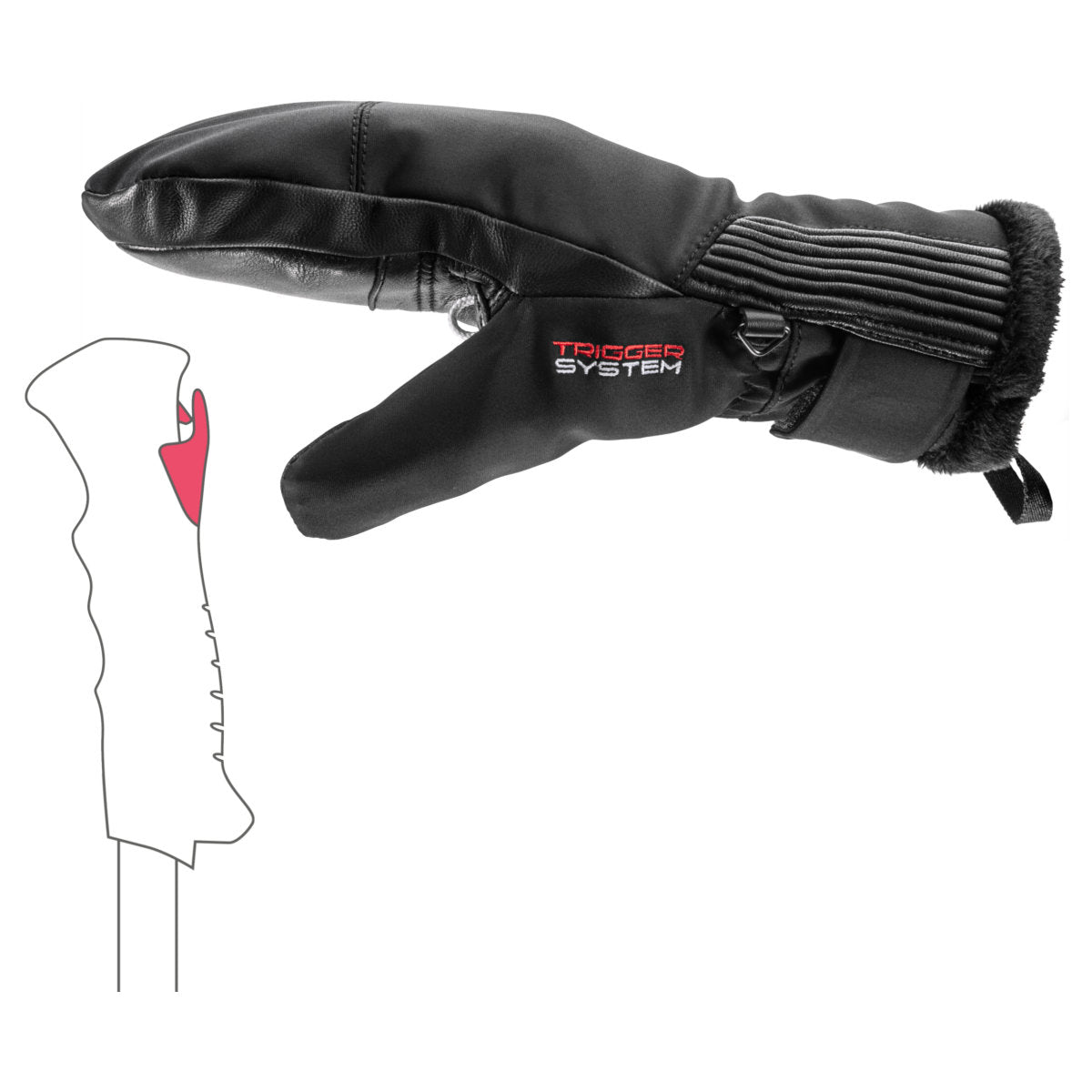 Leki Vallarta 3D Mitt Handschuhe Damen | schwarz | Größe 6,5