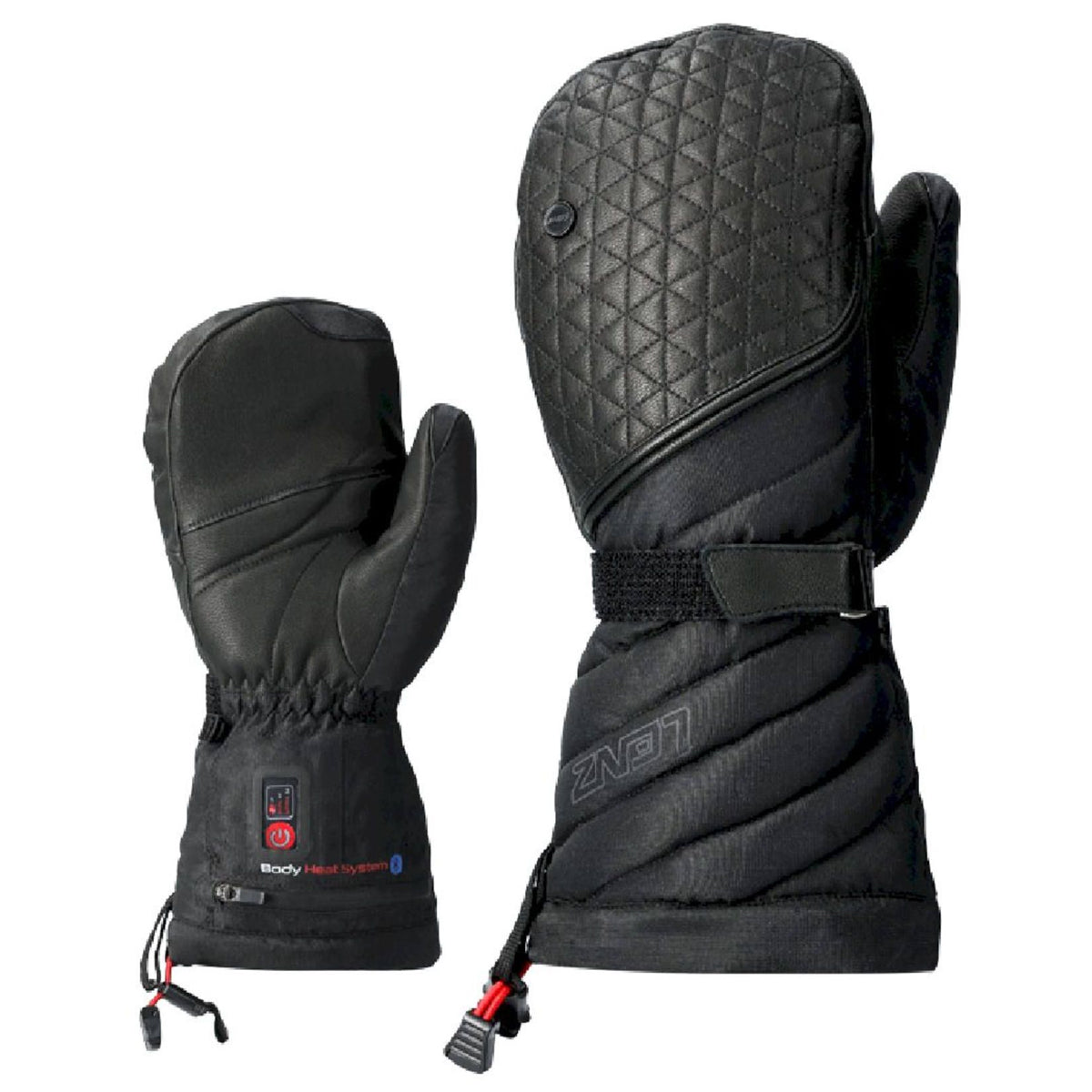 Lenz Heat Glove 6.0 Finger Cap Mittens Heizhandschuhe Damen | schwarz | Größe M (8)