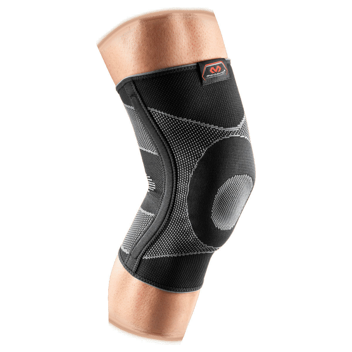 McDavid L2 Kniebandage 4W mit Gel- und Federstahlstreben | schwarz | Größe L