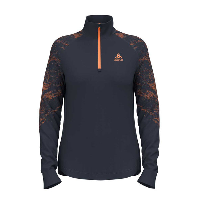 Odlo Berra Graphic Midlayer Damen | blau | Größe L