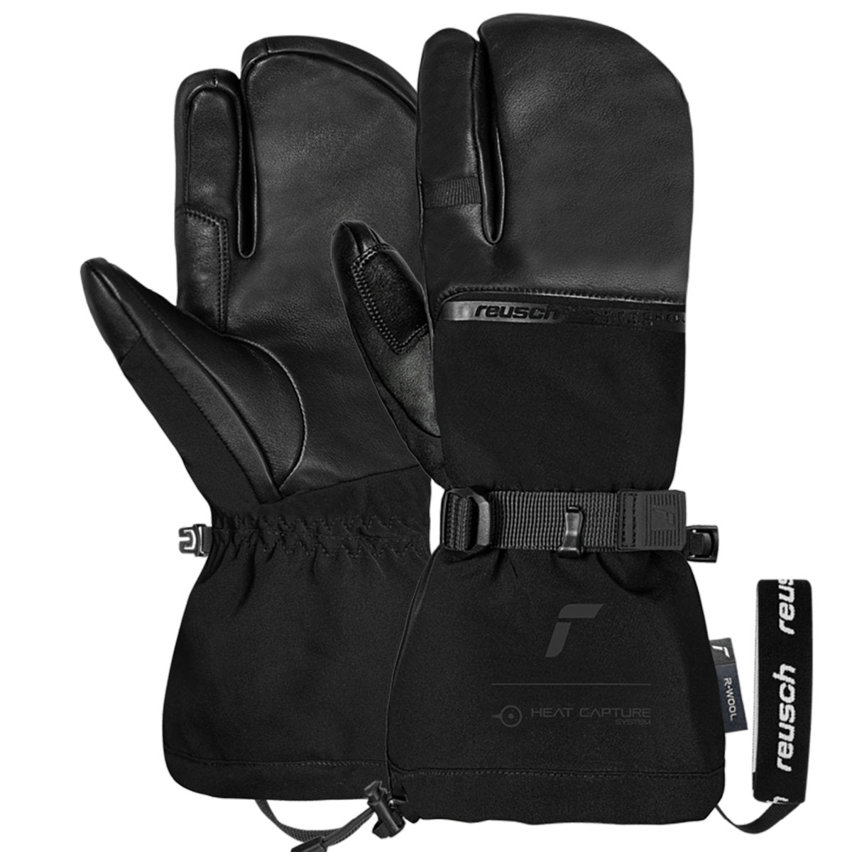 Reusch Duality R-Wool Lobster Handschuhe Herren | schwarz | Größe 10