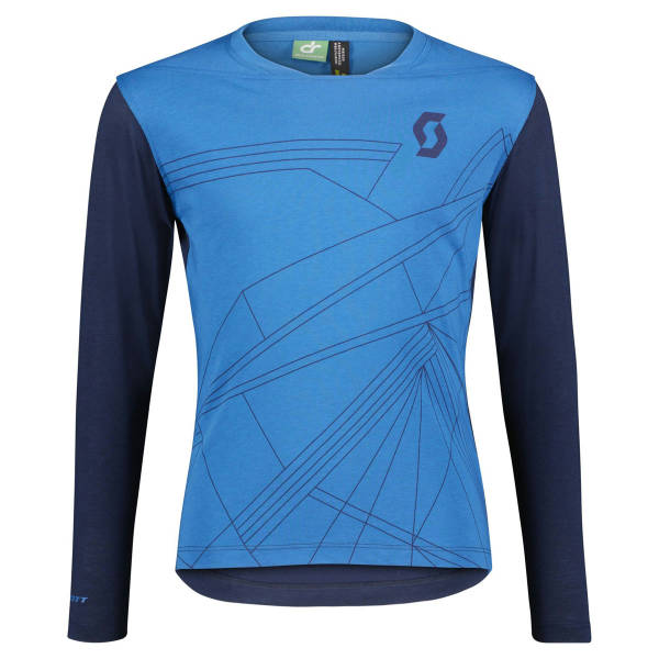Scott Trail 10 DRI LS Shirt Kinder | blau | Größe XL (164)